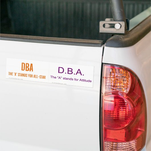 Ik ben de DBA en ik zeg dat dus Bumpersticker (Op Truck)