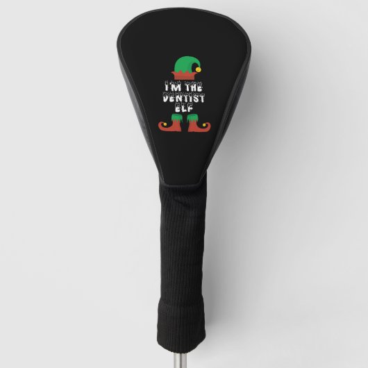 Ik ben de Dentist Elf kerstcadeautje voor Golfheadcover (Voorkant)