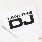 Ik ben de DJ Rechthoekige Sticker (Envelop)