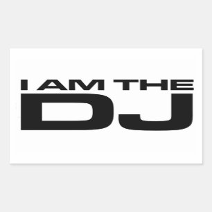 Ik ben de DJ Rechthoekige Sticker