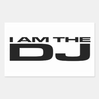 Ik ben de DJ Rechthoekige Sticker