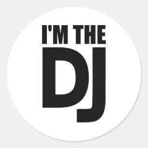 Ik ben de DJ Ronde Sticker
