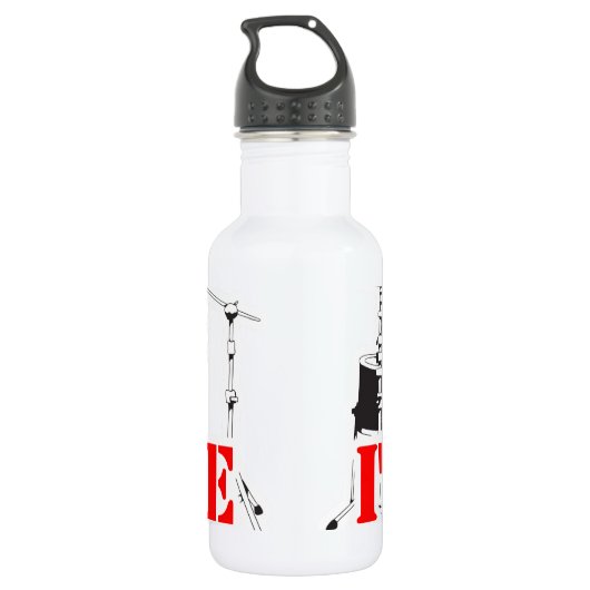 Ik ben de Drummer Waterfles (Achterkant)
