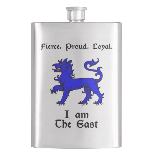 Ik ben de East Flask Heupfles (Voorkant)