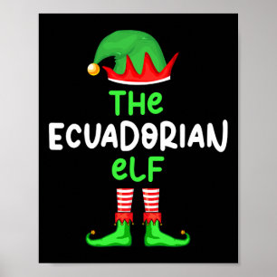 Ik ben de Ecuadoraanse Elf Ecuador Kerst Fun Pajam Poster