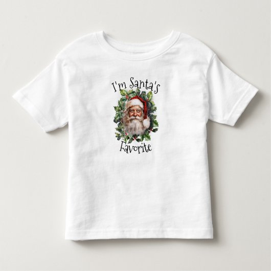 "Ik ben de favoriet van de Kerstman" Kinder Shirts (Voorkant)