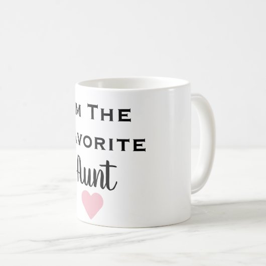 Ik ben de favoriete tante Black en Roze Mok (Voorkant rechts)