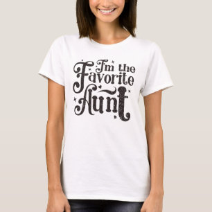 Ik ben de favoriete tante met elegante teksttypogr t-shirt