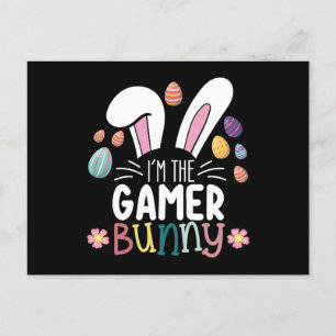 Ik ben de Gamer Bunny Gaming Pasen Matching Briefkaart