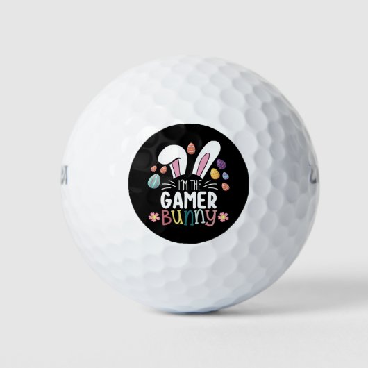 Ik ben de Gamer Bunny Gaming Pasen Matching Golfballen (Voorkant)