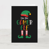 Ik ben de Gamer Elf bijpassend Kerstmis Kaart (Voorkant)