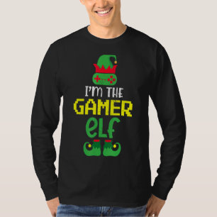 Ik ben de Gamer Elf Funny kerstvideo Game met 8 bi T-shirt