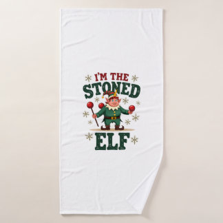 Ik ben de gestenigde elf vintage kerst dabbing Uni Badhanddoek