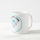 IK BEN DE GEZICHTE blauwe koffie Mok (Voorkant rechts)