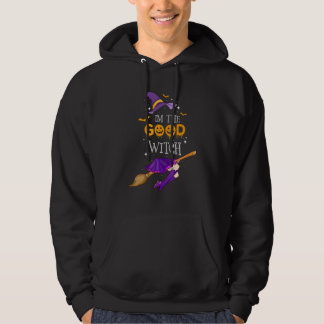 Ik ben de goede heks vliegende heks pompoen Hallow Hoodie