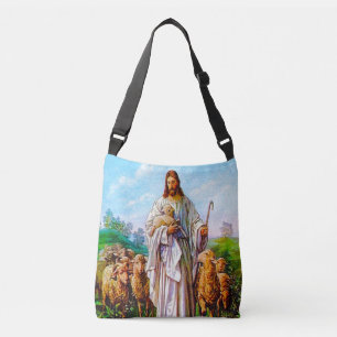 Ik ben de goede Shepherd John 10:7-21 Crossbody Tas