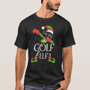 Ik ben de Golf Elf Dabbing Santa Claus Xmas famili T-shirt