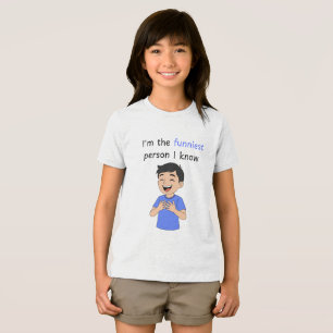 Ik ben de grappigste persoon die ik ken, jongen Tri-Blend shirt