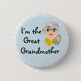 Ik ben de grootmoeder ronde button 5,7 cm