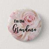 Ik ben de grootmoeder Roses Elegant Bouquet Ronde Button 5,7 Cm (Voorkant)