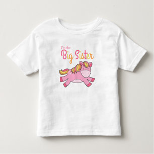 Ik ben de grote zuster - Cute Pink Pony Kinder Shirts