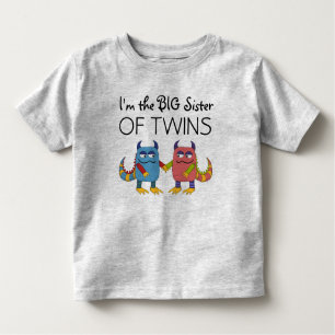 Ik ben de grote zuster van Twins Kinder Shirts