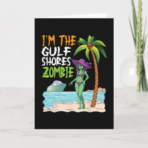 Ik ben de Gulf Shores Zombie Tropische Strand Crui Kaart
