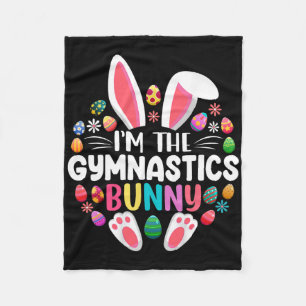 Ik ben de gymnastiek Bunny Pasen Familie Matchin Fleece Deken