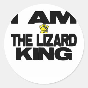 Ik ben de hagedikoning ronde sticker