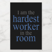 Ik ben de hardste Arbeider in de zaal Voedselcontainer Etiket (Enkel label)