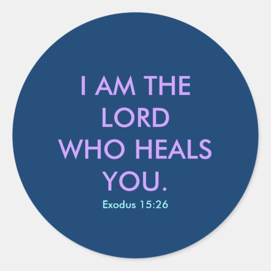 IK BEN DE HEER - 1118 RONDE STICKER (Voorkant)