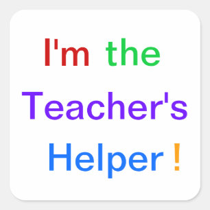 "Ik ben de helper van de leraar!" Stickers