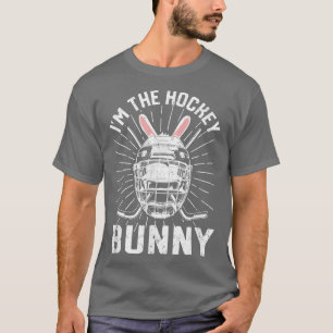Ik ben de Hockey Bunny Funny Paasdag Ice Puck Pla T-shirt