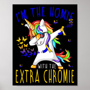 Ik ben de homie met het extra Chromie Down Syndroo Poster