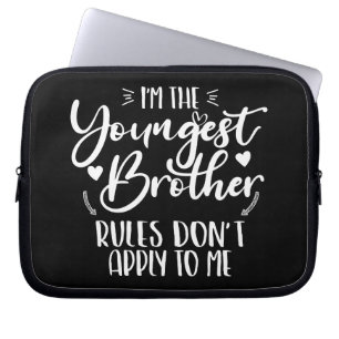 Ik ben de jongste broer Sarcasische broer Cool Laptop Sleeve