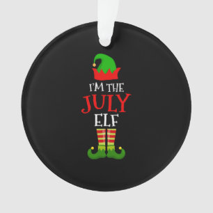 Ik ben de juli Elf die in juli kerstmis van de fam Ornament