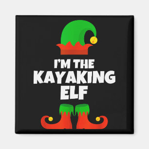Ik ben de kajakkerende elf familie pyjama kerst ka magneet