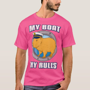 Ik ben de Kapitein Boot Kapitein Capybara T-shirt