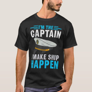 Ik ben de kapitein die ik schip laat maken kapitei t-shirt
