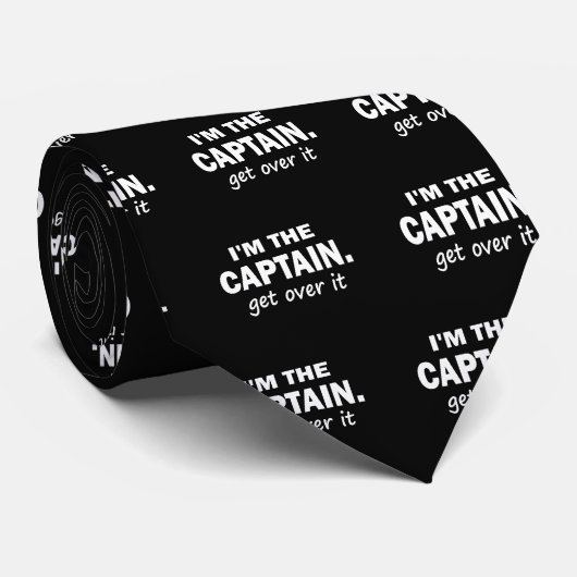 Ik ben de kapitein. Ga er overheen - grappig Stropdas (Opgerold)