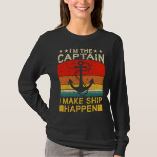Ik ben de Kapitein, ik laat het Schip gebeuren Sch T-shirt