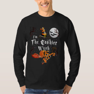 Ik ben de kassier Witch Halloween Matching Group C T-shirt