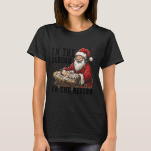 Ik ben de Kerstman in de reden dat Jezus Christeli T-shirt