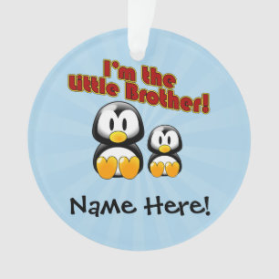 Ik ben de Kleine Broer 2 Pinguïns Ornament