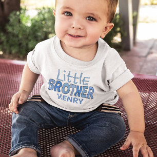 Ik ben de Kleine Broer Whimsical Cute Blue