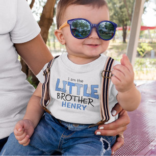 Ik ben de Kleine Broer Whimsical Cute Blue