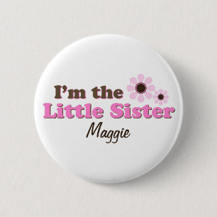 Ik ben de Kleine Gepersonaliseerde Bloemen van Ronde Button 5,7 Cm