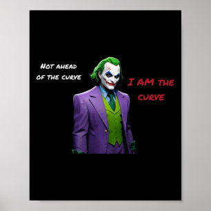 Ik ben de kromme schurk Halloween Anti Hero Aesthe Poster