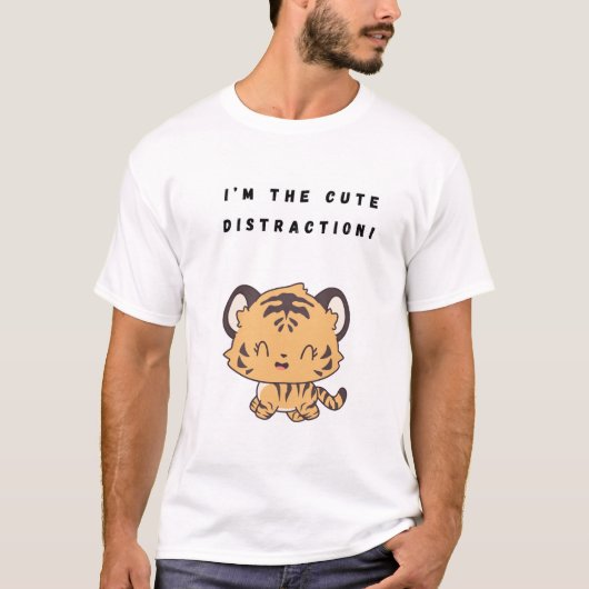 Ik ben de leuke afleiding! t-shirt (Voorkant)