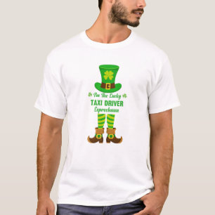 Ik ben de Lucky Taxi Driver Leprechaun Funny St. P T-shirt